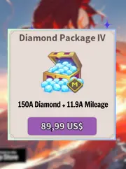 150A Diamond + 11.9A Mileage Nạp Legend of Wizard: Idle RPG Bảo Hành